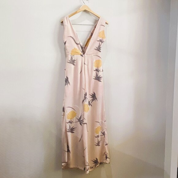 White Closet | Jumpsuit Floral Wide-Legl |‎ Size S Women's - Picture 5 of 13